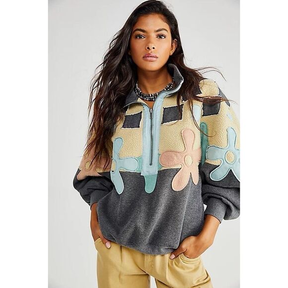 New Free People Flower Power Pullover Sz Small - Picture 1 of 7